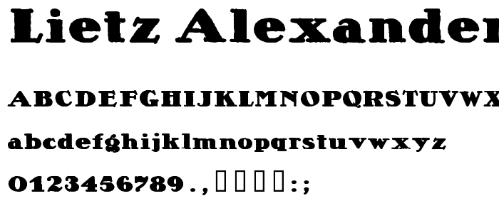 Lietz Alexander Nero font